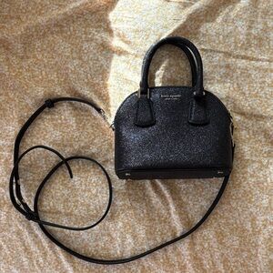 Kate Spade - Sylvia Glitter Mini Dome Satchel in Black - Never Used